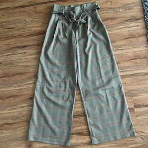 Forever21 M Wide Leg High Waist Paperbag Pants